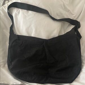 Large Black Baggu Crescent Bag